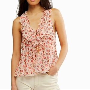 Free People Fearless Knit Top in Ivory Combo sz MED